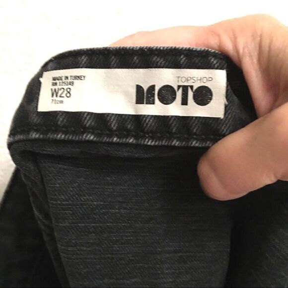 Topshop Moto black denim miniskirt 26* - Picture 5 of 8